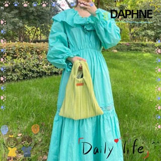 Daphne กระเป๋าถือ กระเป๋าช้อปปิ้ง ผ้าแคนวาส แฮนด์เมด จุของได้เยอะ แฟชั่นสําหรับเด็กผู้หญิง