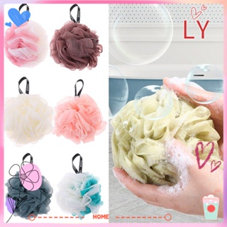 ✧LY-HOME✧ Household Sponge Balls Body Exfoliate Bathroom Supplies Bath Ball Buffer Nylon Soft Mesh Cleaning Brush Wash Scrubbers Shower Puff/Multicolor