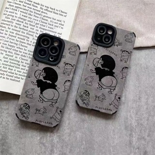 เคสโทรศัพท์มือถือ หนังนิ่ม กันกระแทก ลายการ์ตูนชินจัง สําหรับ Apple IPhone 14 13 12 11 X Xr Xsmax