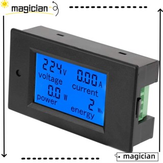 Mag โวลต์มิเตอร์ดิจิทัล หน้าจอ LCD ขนาดใหญ่ 6.5-100V AC พลาสติก ทนทาน 0-20A สําหรับช่างไฟฟ้า