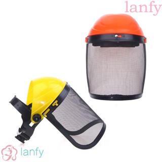 Lanfy หมวกกันน็อค ตาข่าย ป้องกันใบหน้า ระบายอากาศ สําหรับเครื่องตัดหญ้า