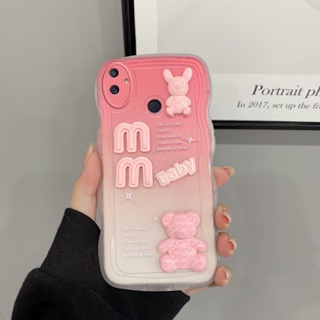 เคส realme c3 เคสโทรศัพท์มือถือ ลายตุ๊กตา 3D ไล่โทนสี สําหรับ realme c3