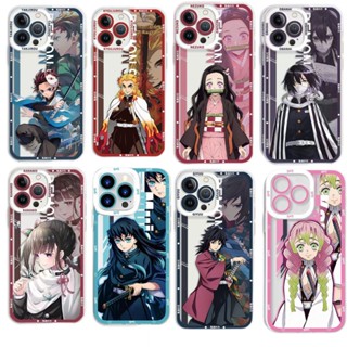เคสโทรศัพท์มือถือ ซิลิโคนนิ่ม TPU ใส ลาย Angel Eyes Demon Slayer Tanjiro Nezuko Tsuyuri Kanawo สําหรับ Iphone 14 13 12 11 Pro Max 11