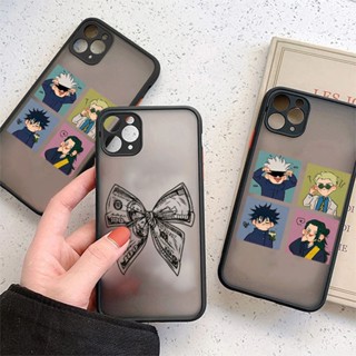 เคสโทรศัพท์มือถือ PC แข็ง ผิวด้าน ป้องกันเลนส์ ลายอนิเมะ Jujutsu Kaisen สําหรับ iPhone 14 Pro Max 13 12 Mini XR XS SE 2020