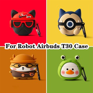 【จัดส่งรวดเร็ว】เคสหูฟัง แบบนิ่ม ลายการ์ตูนเสือ Staghorn สําหรับ Robot Airbuds T30 Airbuds T30