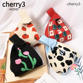 Cherry3 กระเป๋าถือ กระเป๋าสะพายไหล่ ผ้าถัก สําหรับผู้หญิง