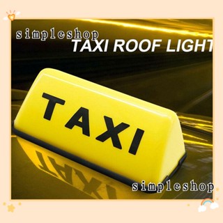 ป้ายไฟ Taxi สีเหลือง 12V สําหรับติดหลังคารถยนต์