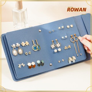 Rowans กระเป๋าหนัง PU กันน้ํา อเนกประสงค์ สีพื้น สําหรับใส่เครื่องประดับ ต่างหู สร้อยคอ หนังสือ