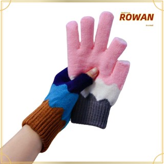 Rowans ถุงมือผ้าวูลถัก แบบหนา ไร้นิ้วมือ สําหรับเล่นโทรศัพท์