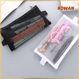 Rowans กระเป๋าดินสอ เครื่องสําอาง เครื่องเขียน มีซิป 3 สี