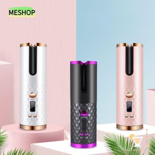 ❦Me❦ โรลม้วนผมเซรามิค ไร้สาย หน้าจอ LED ปรับอุณหภูมิได้ ชาร์จ USB หลากสี สําหรับจัดแต่งทรงผม