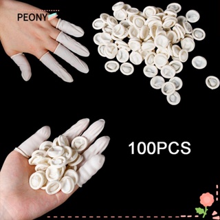 Peonypavilion ถุงมือธรรมชาติ ป้องกันนิ้วมือ สําหรับเล่นเล็บ 100 ชิ้น