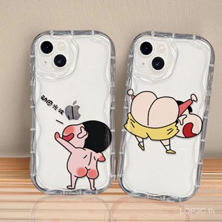 เคสโทรศัพท์มือถือใส แบบนิ่ม ลายการ์ตูนชินจัง กันกระแทก สําหรับ iPhone 14 13 12 11Promax X XR XS 7plus 8plus 11 12 13 14 pro