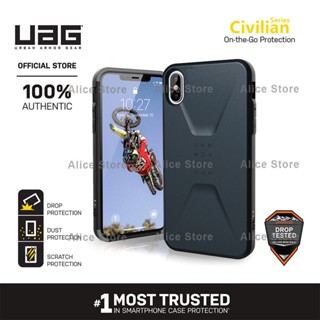 Uag เคสโทรศัพท์มือถือ กันตก ลายพลเรือน สีน้ําเงินกรมท่า สําหรับ iPhone XS MAX X XS XR