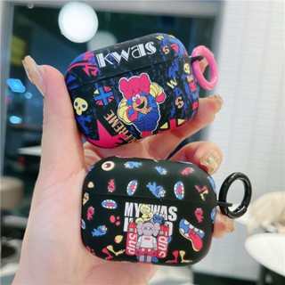 Kaws Sesame earphone เคส Airpods Pro2 AirPods 3 เคสซิลิโคน Airpods 1/2 Protective Cover With Hook