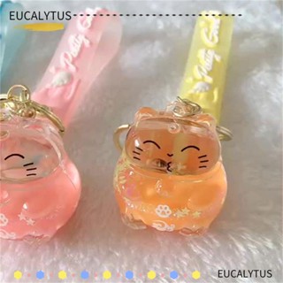 EUTUS พวงกุญแจ ลายการ์ตูนน่ารัก สีโปร่งใส อุปกรณ์เสริม