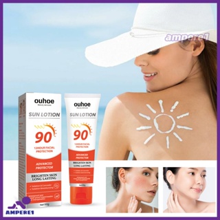 Ouhoe ครีมกันแดด Summer Outdoor Isolation Protection Uv Refreshing Light Moisturizing Non-sticky Cream -AME1