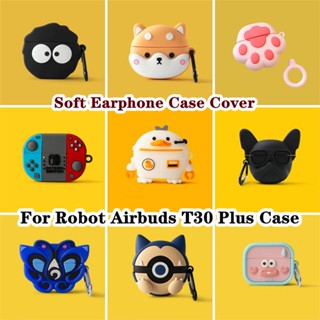  พร้อมส่ง! เคสโทรศัพท์มือถือแบบนิ่ม ลายการ์ตูนฉลาม สําหรับ Robot Airbuds T30 Plus Airbuds T30 Plus