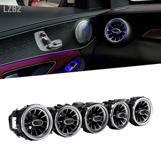 LZB2 5pcs 3 สีด้านหน้า LED Turbine Air Vent Ambient Light Kit สำหรับ MercedesBenz C GLCClass W205 X253 20152018