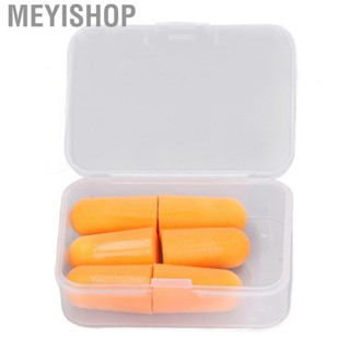 Meyishop Noise Reduction Earplug  Soft 6pcs Orange Portable Foam for Hearing Protection Travel