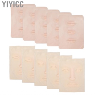 Yiyicc Tattoo Supplies Practice Faces Silicone Lips 3D Microblading Cosmetic Makeup Training Fake Skins For Tattooing