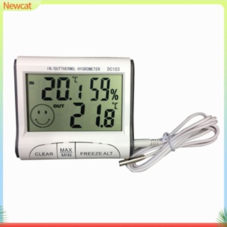 {Newcat} Dc103 เครื่องวัดอุณหภูมิความชื้นดิจิทัล หน้าจอ LCD