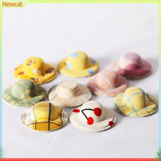 {Newcat} โมเดลหมวกกันแดด สเกล 1/12 ลายดอกไม้ DIY สําหรับตกแต่งบ้านตุ๊กตา 2 ชิ้น