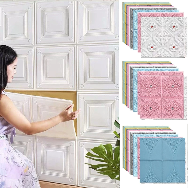วอลเปเปอร์ติดผนัง ฝ้าเพดาน ที่ติดผนัง วอลเปเปอร์ 3D ผ้าติดผนัง แผ่น wallpaper ห้องนอน ของแต่ง แต่งนอน ของ ห้อง ตกแต่งห้อง หัวเตียง ของบ้าน ตกบ้าน ตก สติกเกอร์ โฟม แผ่นโฟมมีกาวในตัว สําหร thumbnail 7
