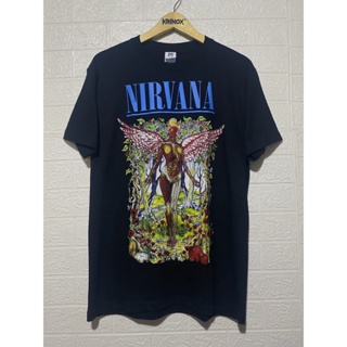 เสื้อยืด พิมพ์ลายวง Nirvana - IN UTERO Builtup Premium