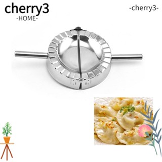 Cherry3 เครื่องทําเกี๊ยว สเตนเลส 304 ขนาดใหญ่ ทนทาน 4.72 นิ้ว สีเงิน 2-in-1 สําหรับทําอาหาร