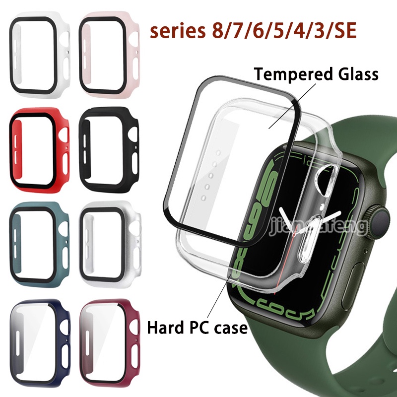 เคสป้องกันหน้าจอ HD PC แบบแข็ง สําหรับ Apple watch Series 8 7 SE 6 5 4 3 Ultra iwatch 40 มม. 44 มม. 41 มม. 45 มม.