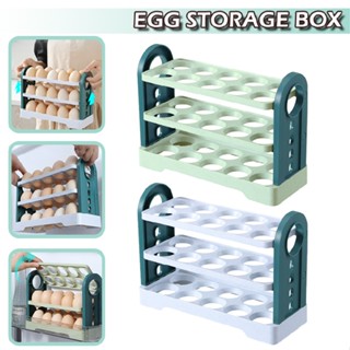 New Egg Storage Holder Stackable Refrigerator Egg Carrier Tray Kitchen Container