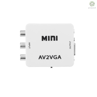 [DZ] อะแดปเตอร์แปลงวิดีโอ AV เป็น VGA 1080P HD Mini VGA ABS สีขาว สําหรับคอมพิวเตอร์ STB