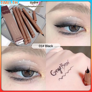 Gege Bear อายไลเนอร์ชนิดกันน้ำแบบบางเฉียบสำหรับผู้หญิง Quick Dry Smooth Eye Liner Long Last Lower Eyelash Pen Cosmetics | เวลา1