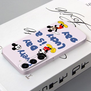 เคสโทรศัพท์มือถือ PC แข็ง ปิดด้านหลัง ลายมิกกี้เมาส์ แวววาว สําหรับ Samsung Galaxy S23 Plus Ultra S22 S21 S20 FE Note9 Note 10 Plus Pro