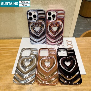 Suntaiho เคสซิลิโคน ลายหัวใจ กันกระแทก สําหรับ IPhone 14 Pro Max iphon 11 ip 14Pro 13 Pro Max ip 12 Pro Max