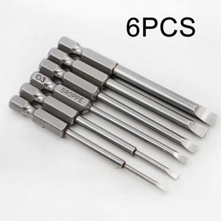 ⚡NEW 8⚡Screwdriver bit Shank Magnetic Head Insert Tool Equipment 6pcs 75mm Silver