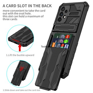 เคส Samsung Galaxy A32 เคส Samsung A14 เคส Samsung A24 Casing Samsung A04 Case Samsung S23 FE Case Samsung A31 Case Samsung A51 Case Samsung M13 Case Shockproof Bracket Card Slot Hybrid Armor Holder Stand Phone Cover Cassing Cases Case โทรศัพท์มือถือ