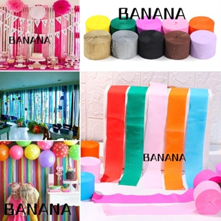 Banana1 ม้วนกระดาษเครป สีรุ้ง สําหรับตกแต่งฉากหลังถ่ายรูป DIY 1 ม้วน