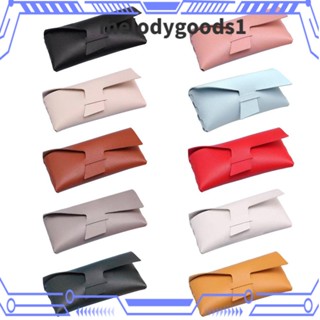 Melodygoods1 กระเป๋าใส่แว่นตา หนังนิ่ม ทรงสี่เหลี่ยม สีพื้น เรียบง่าย สําหรับผู้หญิง