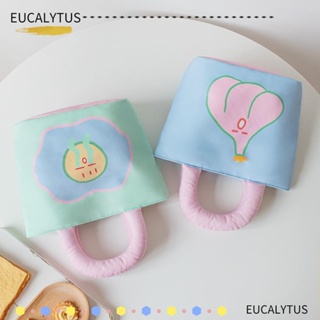 Eutus กระเป๋าผ้าใส่กล่องอาหารกลางวัน สีแคนดี้ ใช้ซ้ําได้ แฟชั่นสําหรับผู้หญิง