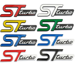 สติกเกอร์โลหะ ลายตราสัญลักษณ์ ST 3D สําหรับติดตกแต่งรถยนต์ Ford Focus Fiesta Mondeo Escort Falcon Flex S-MAX Kuga Mustang