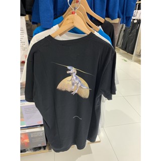เสื้อยืดแขนสั้น ผ้าฝ้าย ลาย JW x Kushanji สีดํา สําหรับผู้ชาย