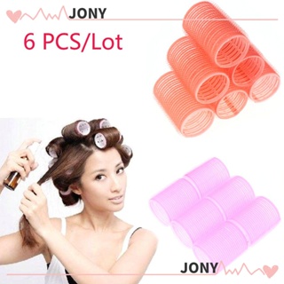 Jy1 โรลม้วนผม แบบมืออาชีพ สุ่มสี ของขวัญ สําหรับทําผม 6 ชิ้น