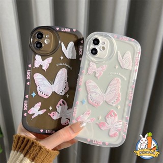 เคสใส ลายผีเสื้อ สไตล์เกาหลี สําหรับ OPPO A17 A17K A57 A77 A16K A16 A15 A15s A3s A5s A78 A76 A96 A94 A93 A74 A54 A95 A52 A92 A5 A9 A53 A31 Reno 8T 8Z 7Z 7 6 6Z F9 F11 Pro เคสโทรศัพท์