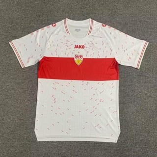 เสื้อกีฬาแขนสั้น ลายทีมชาติฟุตบอล Stuttgart Home Jersey S-XXL ชุดเหย้า สําหรับผู้ชาย 23-24