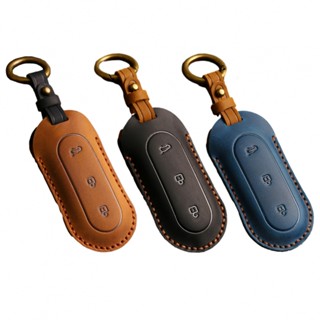 ⚡NEW 8⚡Car Key Cover Anti-drop Auto Parts Car Accessories Cowhid Full Coverage