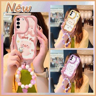 For Girls flower Phone Case For Samsung Galaxy S22 Pendants Pendants Liquid silicone trend luxurious dustproof