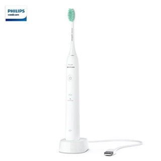 Philips HX2431 Sonicare แปรงสีฟันไฟฟ้า ระบบสั่นสะเทือน ตั้งเวลาได้ 2 นาที โหมดคู่ ชาร์จ USB กันน้ํา สําหรับผู้ใหญ่