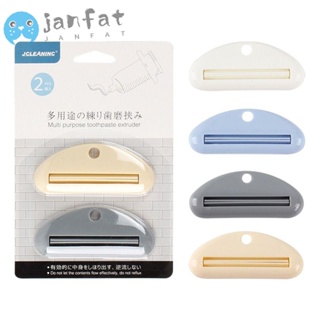 Janfat เครื่องบีบยาสีฟัน แบบพลาสติก อเนกประสงค์ สุ่มสี สําหรับห้องน้ํา 4 ชิ้น